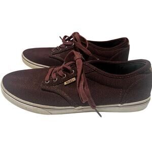 Vans Burgundy Lace Up Sneakers- Womens Size 8.5- EUC- Streetwear/Skater
